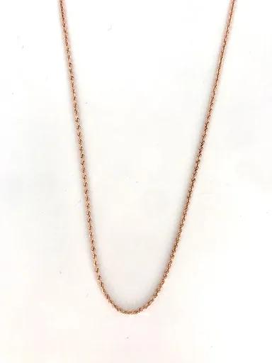 18ct Rose Gold Rope Chain