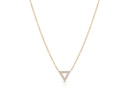 Triangle Pave Pendant in 18ct Rose Gold