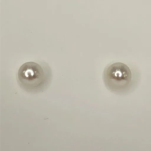9k Yellow Gold Pearl Stud Earrings
