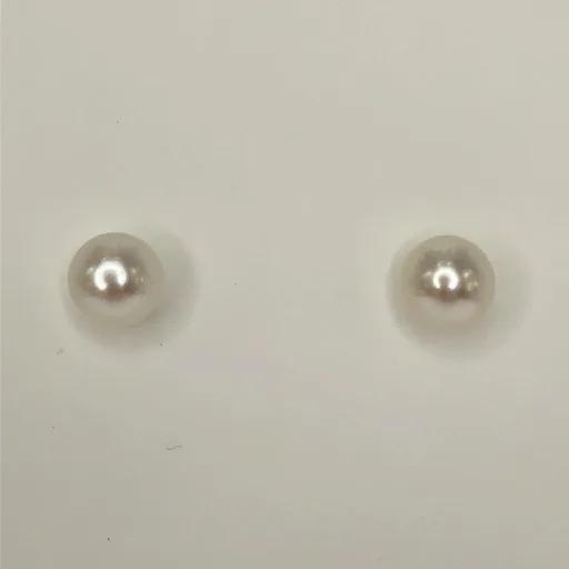 9k Yellow Gold Pearl Stud Earrings