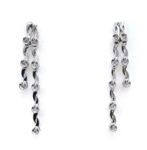 Bezel-Set Diamond Studs in 18k White Gold