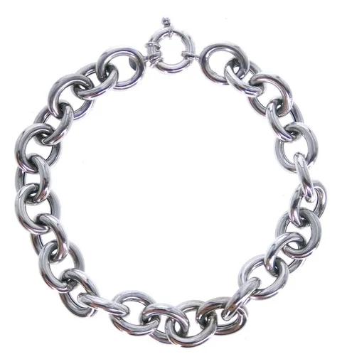 Oval Link Bracelet in 18ct White Gold
