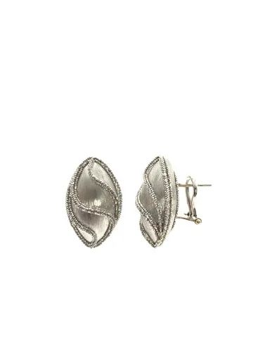 Marquise Shape Brilliant Cut Clip Earrings in 18ct White Gold