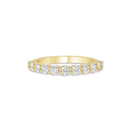 Claw Set Half Eternity Ring in 18ct Yellow Gold