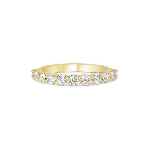 Claw Set Half Eternity Ring in 18ct Yellow Gold