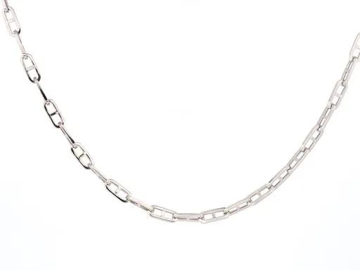 Flat Anchor Link Chain in 18ct White Gold, 50cm