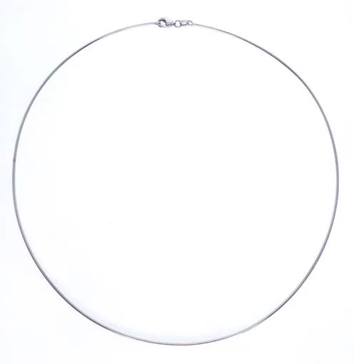 Omega Chain in 18k White Gold, 45cm