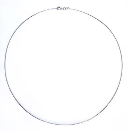 Omega Chain in 18k White Gold, 45cm