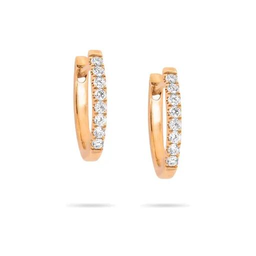 Rose Gold & Diamond Huggies