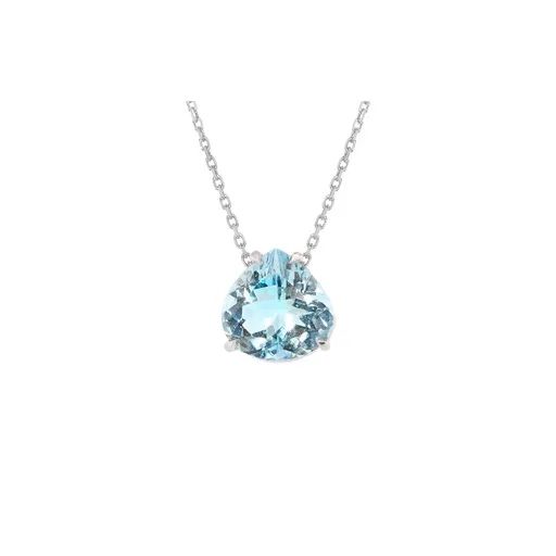 Pear Shaped Diamond Pendant in 18ct White Gold, 4 Claw