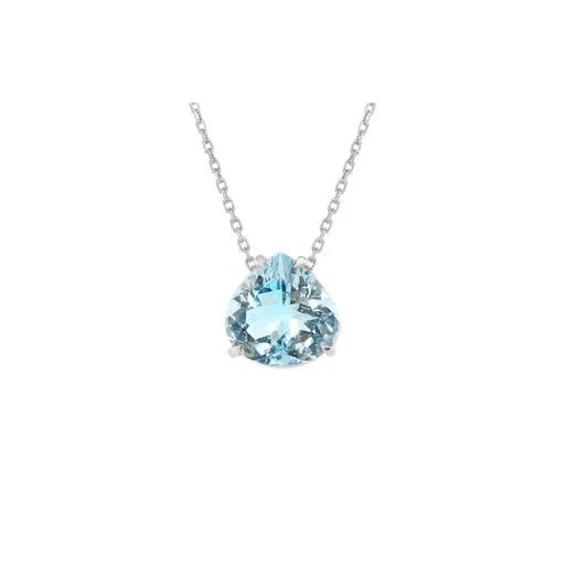Pear Shaped Diamond Pendant in 18ct White Gold, 4 Claw