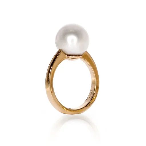 Simple Ring in 18ct Rose Gold with Broome Pearl