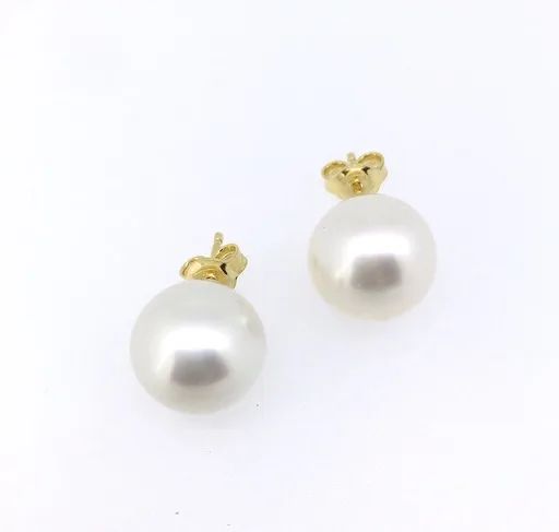 Broome Pearl Stud Earrings in 18ct Yellow Gold