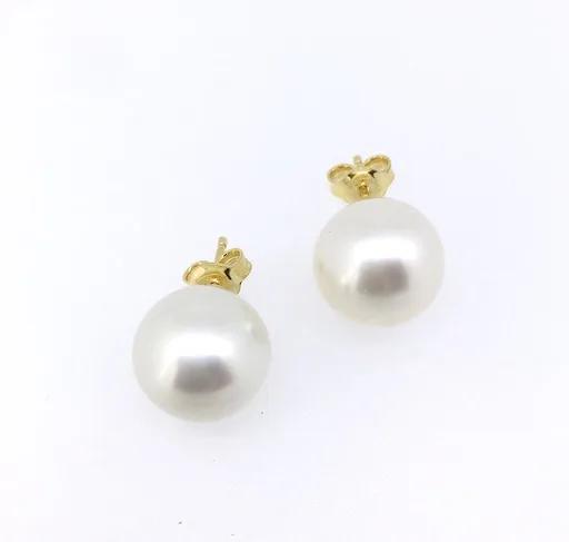 Broome Pearl Stud Earrings in 18ct Yellow Gold