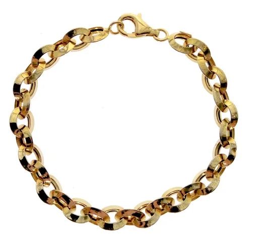 Thick Belcher Link Bracelet in 18ct Yellow Gold, 19cm