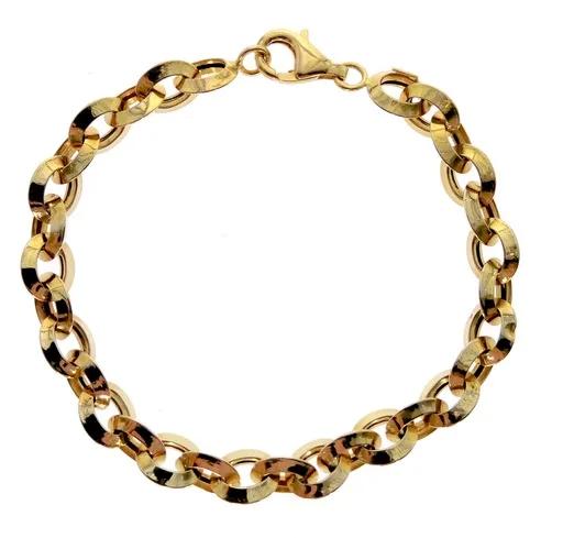 Thick Belcher Link Bracelet in 18ct Yellow Gold, 19cm