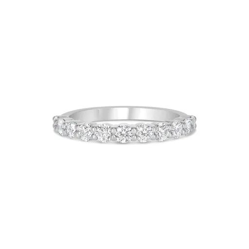 Claw Set Half Eternity Ring in 950 Platinum