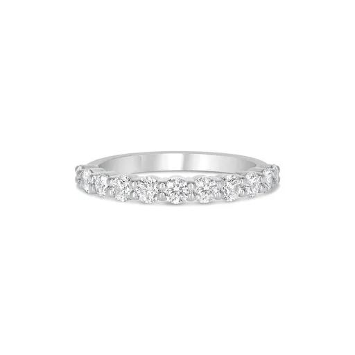 Claw Set Half Eternity Ring in 950 Platinum