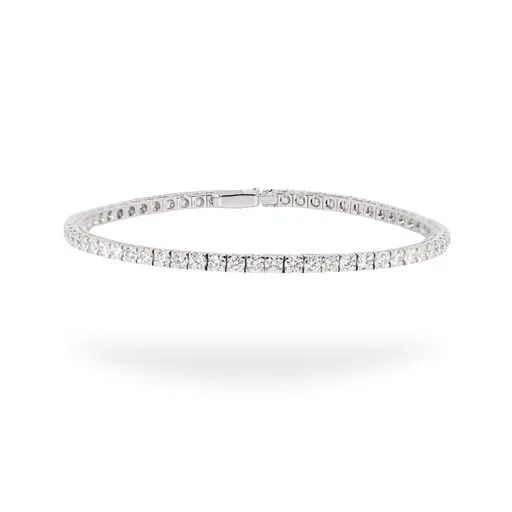 Tennis Bracelet in 18k White Gold, 18cm