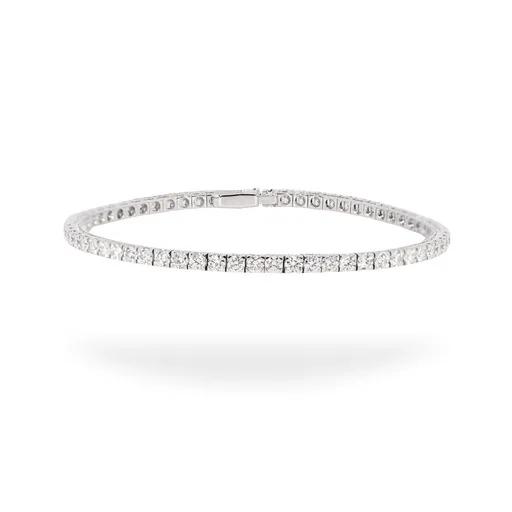 Tennis Bracelet in 18k White Gold, 18cm