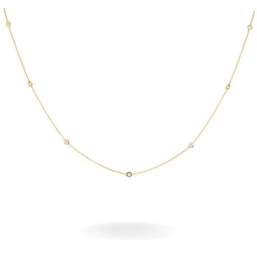 Tiffany Floating Diamond Chain in 18ct Yellow Gold, 50cm