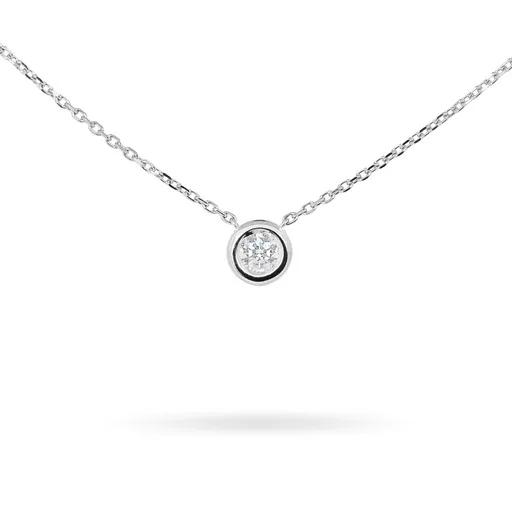 Bezel-Set Diamond Pendant in 950 Platinum, 42-45cm Chain