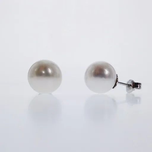 Broome Pearl Stud Earrings in 18ct White Gold