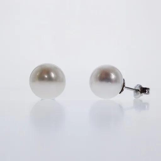 Broome Pearl Stud Earrings in 18ct White Gold