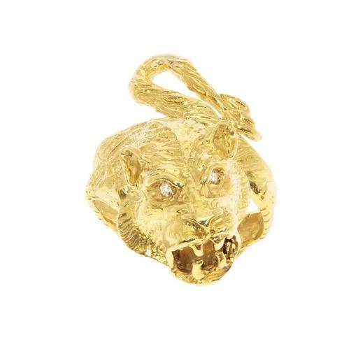 Tiger Eyes Wrap Sculpture Ring in 18ct Yellow Gold