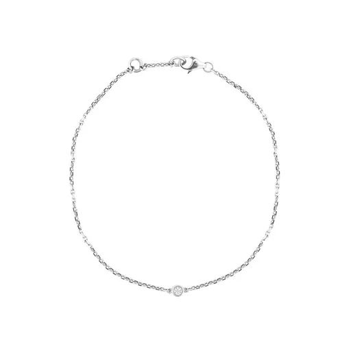Belcher Floating Diamond Bracelet in 18ct White Gold