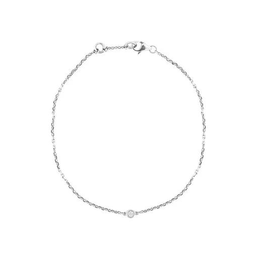 Belcher Floating Diamond Bracelet in 18ct White Gold
