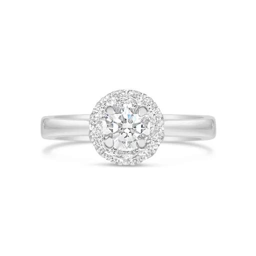 Halo Engagement Ring in 950 Platinum