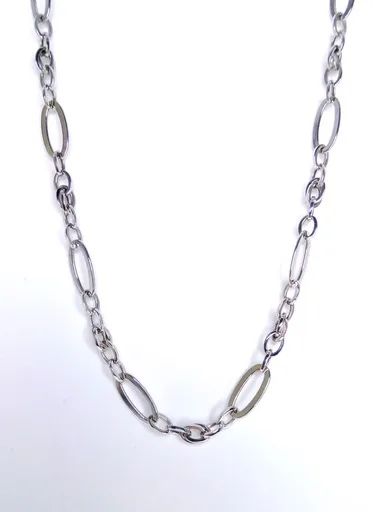 Oval Link Chain in 18ct White Gold, 46cm
