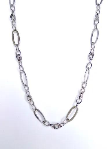 Oval Link Chain in 18ct White Gold, 46cm