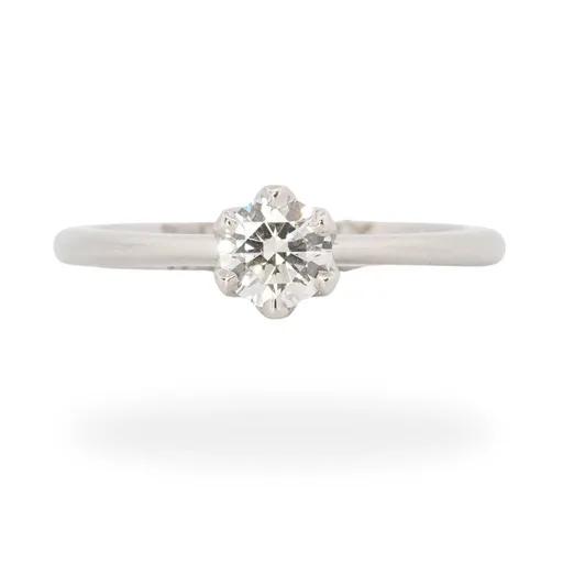 Solitaire Engagement Ring in 950 Platinum