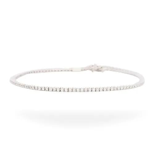 Tennis Bracelet in 18ct White Gold, 17.5cm