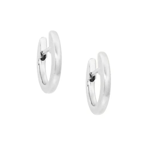 Polished Huggie Earrings in 950 Platinum