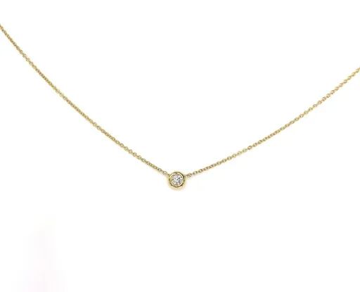 Bezel-Set Diamond Belcher Chain in 18ct Yellow Gold, 45cm