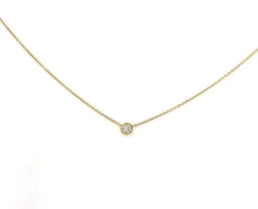 Bezel-Set Diamond Belcher Chain in 18ct Yellow Gold, 45cm