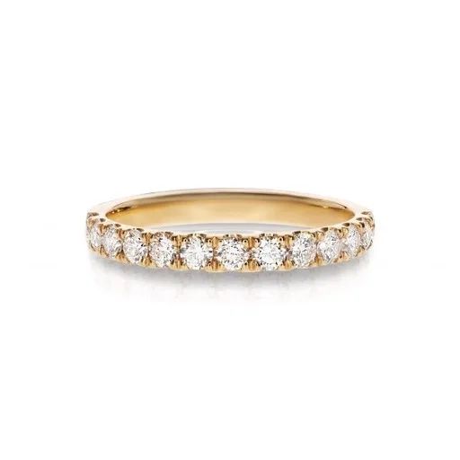 Split Claw Half Eternity Ring in 18ct Rose Gold