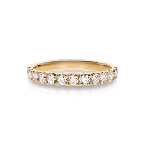 Split Claw Half Eternity Ring in 18ct Rose Gold