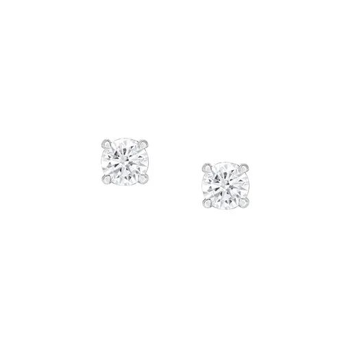 Platinum Stud Earrings with Natural Diamonds