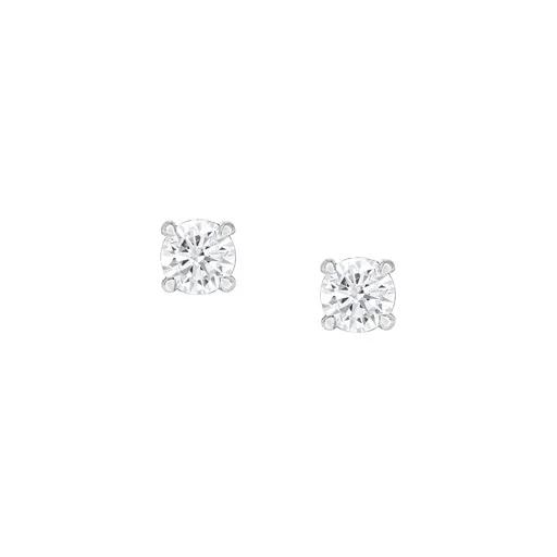 Platinum Stud Earrings with Natural Diamonds