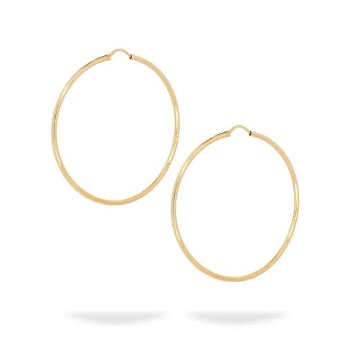Polished Hoop Earrings in 18ct Yellow Gold