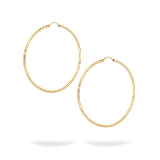 Polished Hoop Earrings in 18ct Yellow Gold