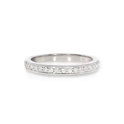 Infinity Single Row Pave Set Diamond Eternity Ring in 950 Platinum