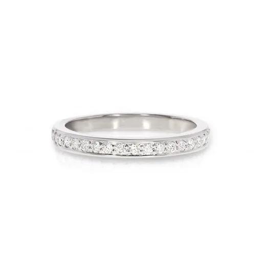 Infinity Single Row Pave Set Diamond Eternity Ring in 950 Platinum