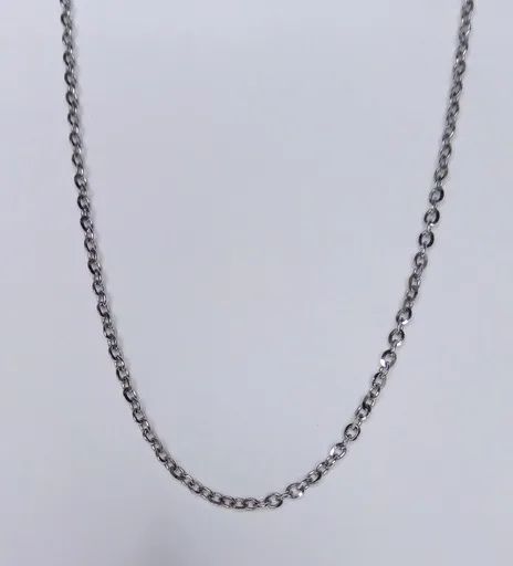 Knife Edge Belcher Chain in 18ct White Gold, 45cm with Bolt Ring Clasp