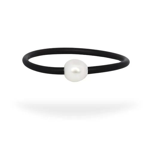 Women’s Neoprene Bracelet in 9ct Gold, 17cm, Broome Pearl