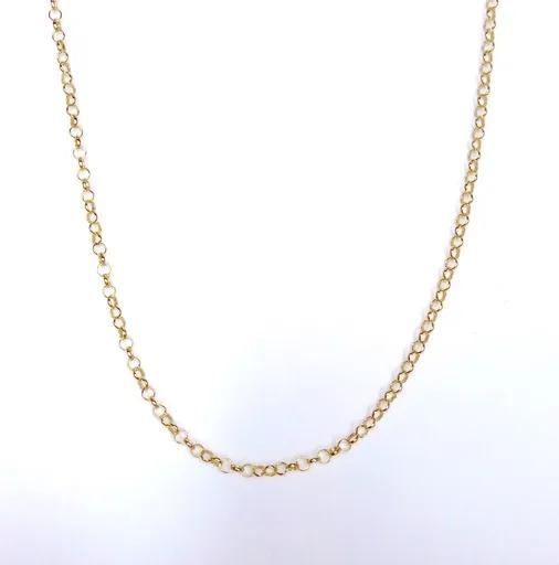 Curb Chain with Bolt Clasp in 9ct Yellow Gold, 45cm